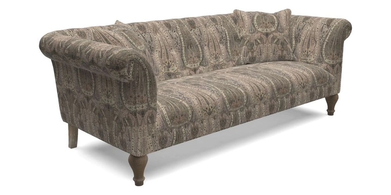 Arncliffe 3 Seater Sofa in Traditional Vintage Velvet Olive