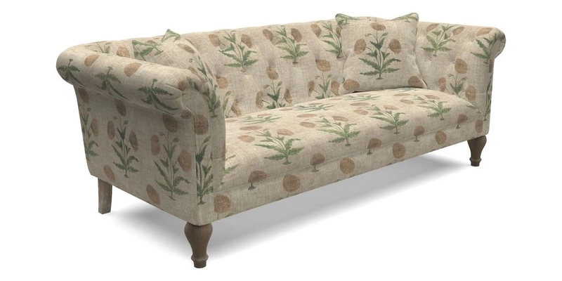 Arncliffe 3 Seater Sofa in Traditional Vintage Velvet Olive