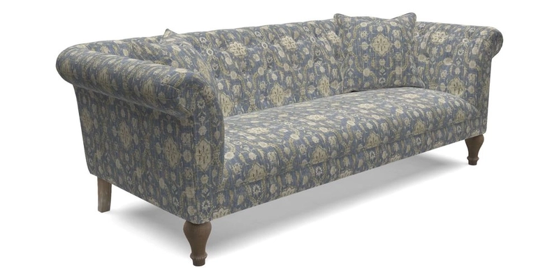 Arncliffe 3 Seater Sofa in Traditional Vintage Velvet Olive