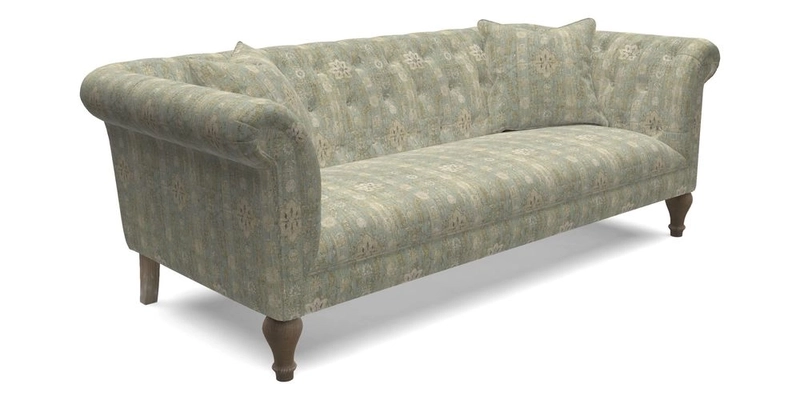 Arncliffe 3 Seater Sofa in Traditional Vintage Velvet Olive