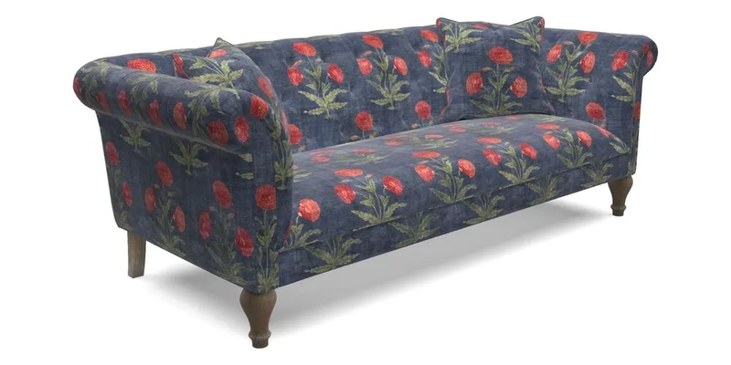 Arncliffe 3 Seater Sofa in Traditional Vintage Velvet Olive