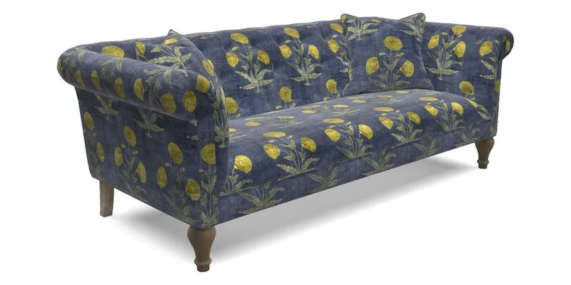 Arncliffe 3 Seater Sofa in Traditional Vintage Velvet Olive