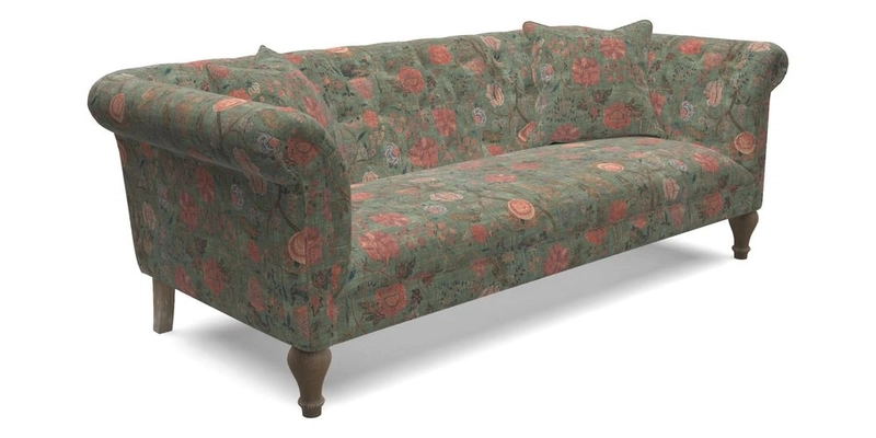 Arncliffe 3 Seater Sofa in Traditional Vintage Velvet Olive