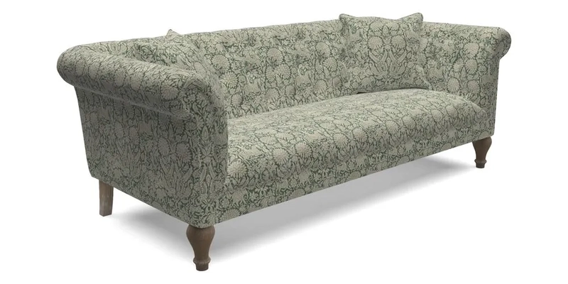 Arncliffe 3 Seater Sofa in Traditional Vintage Velvet Olive