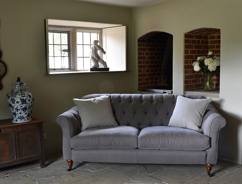 Abbotsbury 3 Seater Sofa in Linara Bison