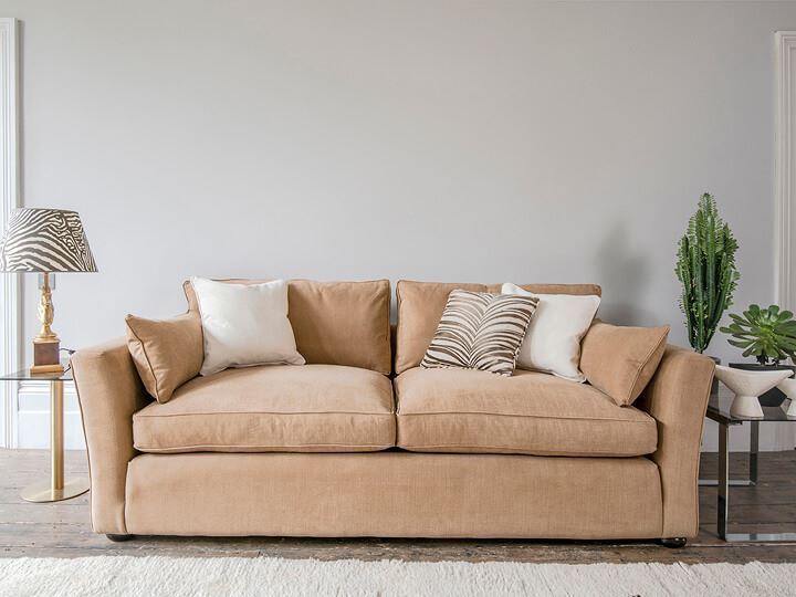 Aldeburgh Sofa Bed in Romo Linara Spice  Aldeburgh Sofa Bed in Romo Linara Spice