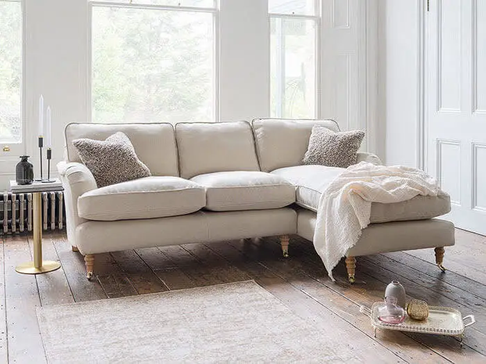 Alwinton Chaise RHF in Natural Linen