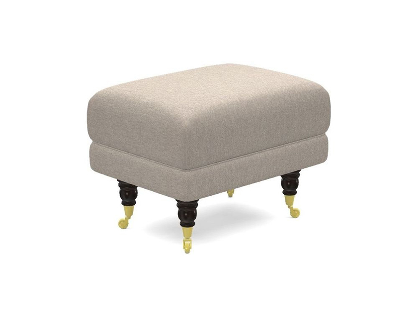 Alwinton Extra Small Footstool in Two Tone Plain Biscuit