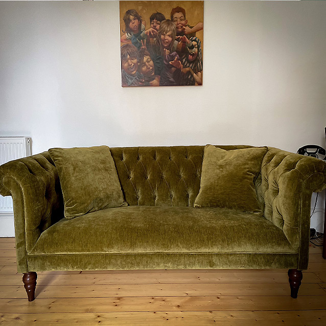Arncliffe 3 Seater Sofa in Vintage Velvet Olive
