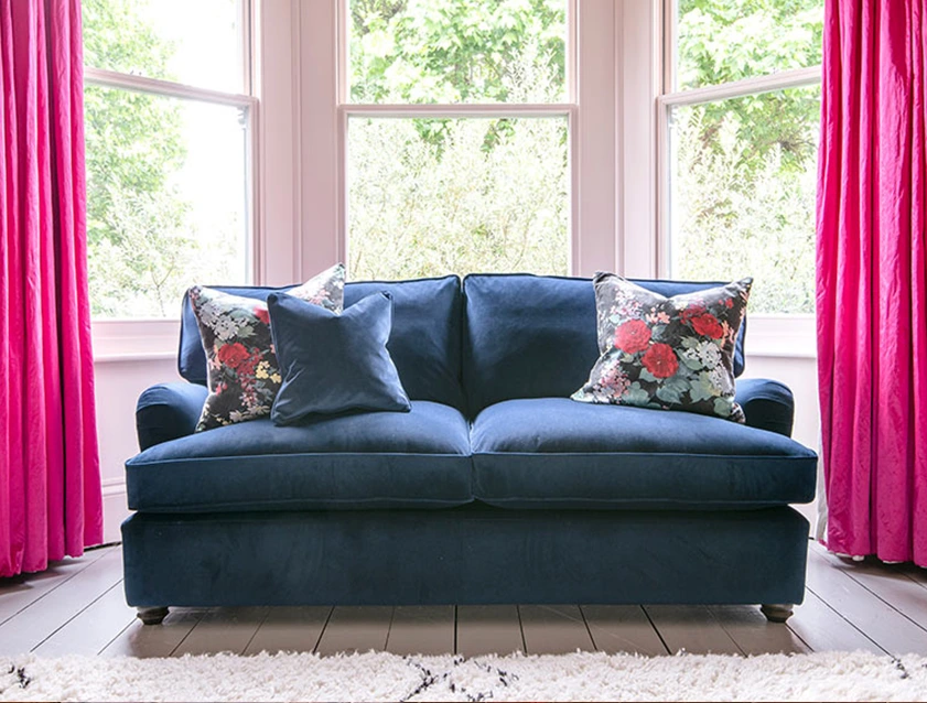 Alwinton 3 Seater Sofa in Super Soft Velvet Navy