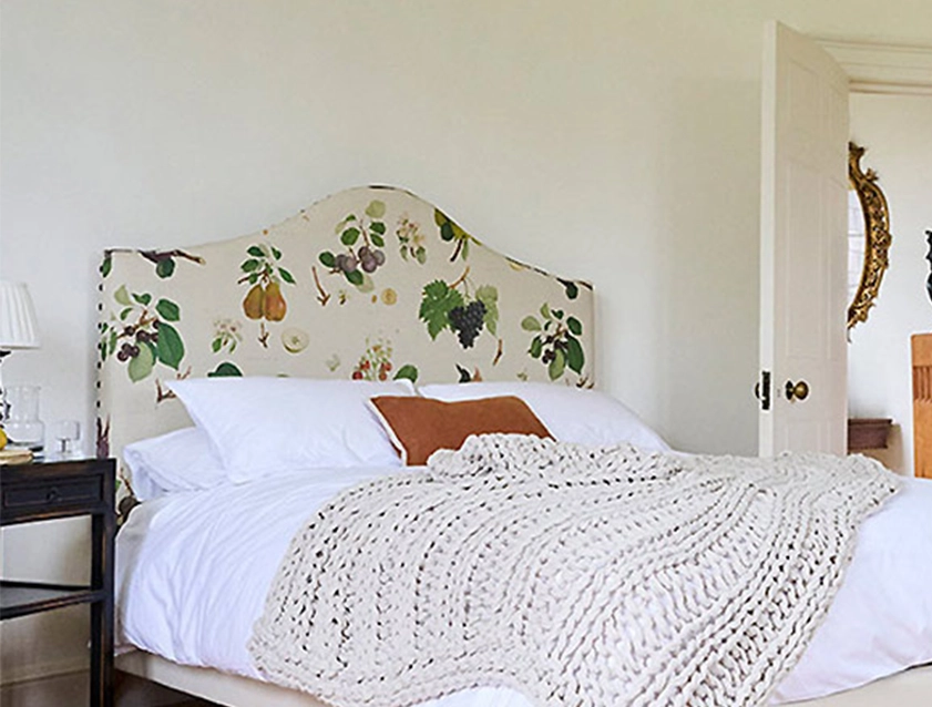 Bermondsey King Bed in RHS Collection William Hooker Design Fruit Base in Whitewell Meringue