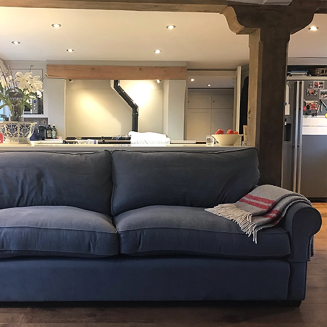 Bignor 4 Seater Sofa in Linara Lead