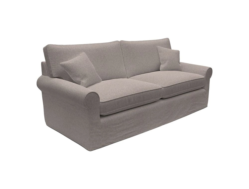 Bignor 3 Seater Sofa Loose Cover Sofa in Two Tone Plain Biscuit