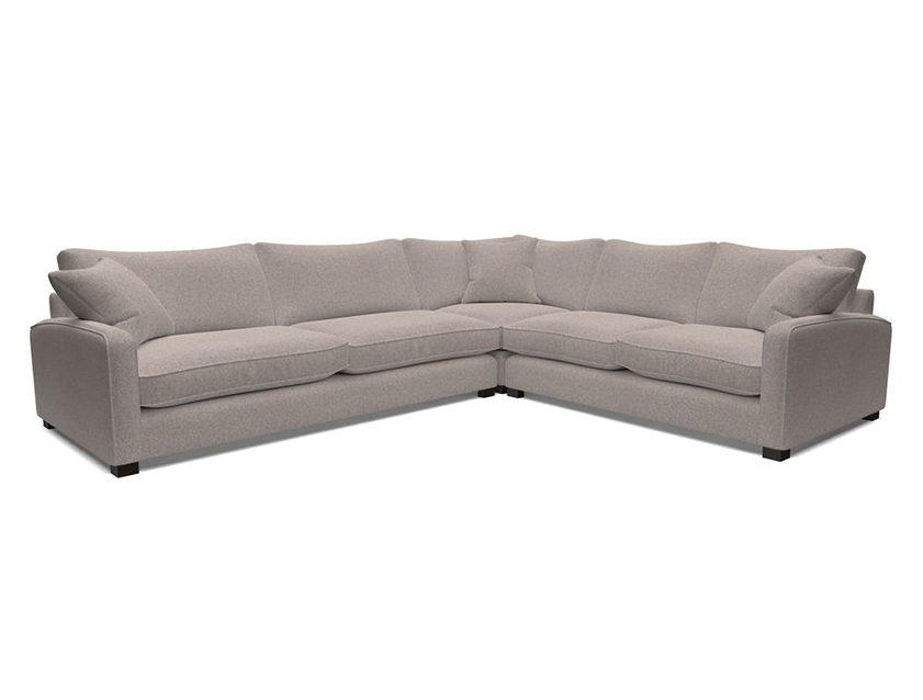 Brook Green large corner sofa LHF in Two Tone Plain Biscuit