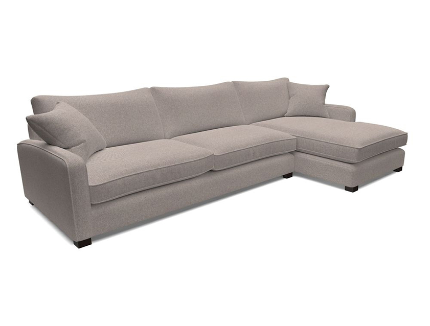 Brook Green chaise LHF in Two Tone Plain Biscuit