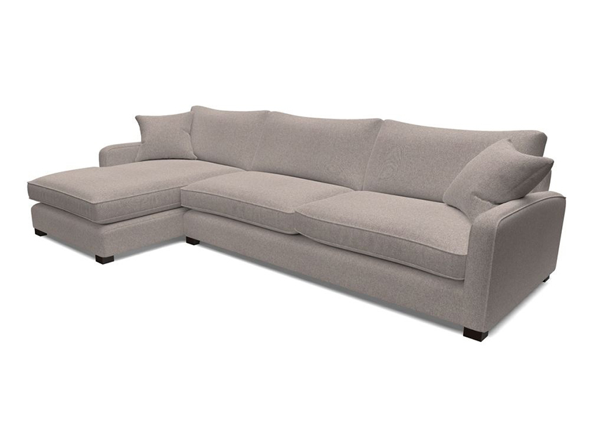 Brook Green chaise RHF in Two Tone Plain Biscuit