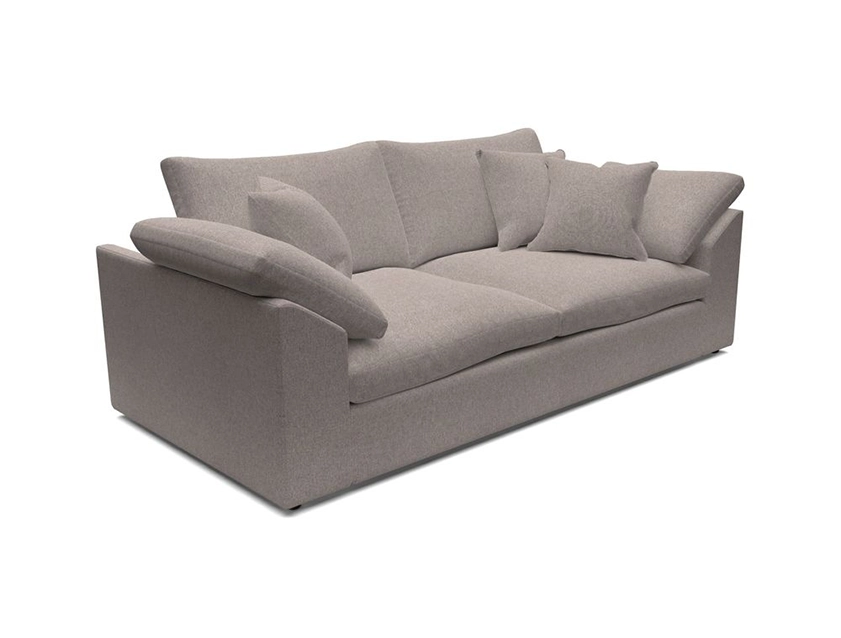 Big Softie Sloped Arm 3 Seater Sofa in Two Tone Plain