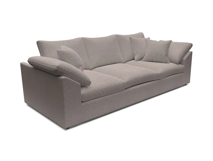 Big Softie Sloped Arm 4 Seater Sofa in Two Tone Plain