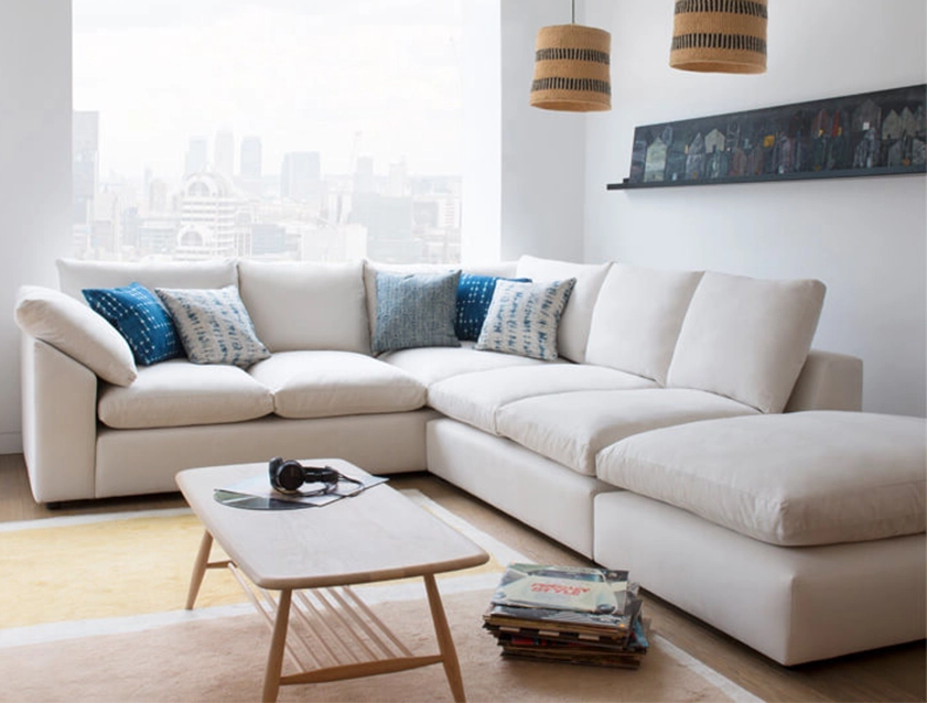 Big Softie Sloped Arm Large Corner Group LHF in Sahara Chalk