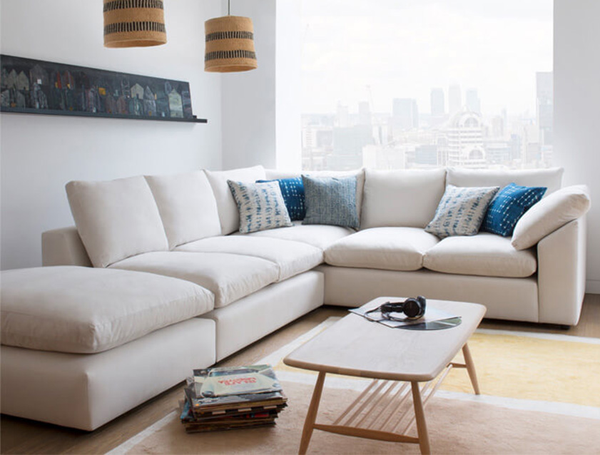 Big Softie Sloped Arm Small Corner Group RHF in Sahara Chalk Big Softie Sloped Arm Small Corner Group RHF in Sahara Chalk