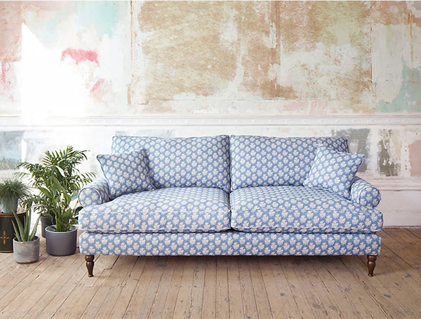 Cooksbridge 3 Seater Sofa in Cloth 21 Coral 1 Bilberry