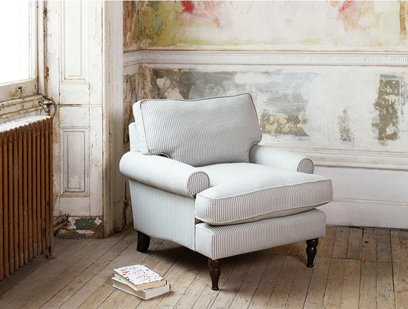 Cooksbridge Chair in Cloth 21 Simple Stripe Bilberry