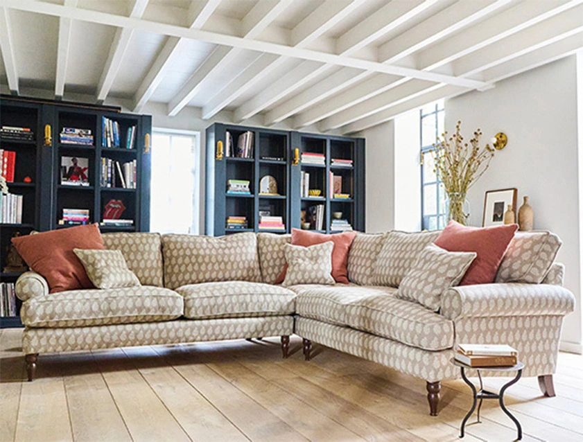 Cooksbridge Corner Group LHF in Cloth 21 Oak Leaf Beech