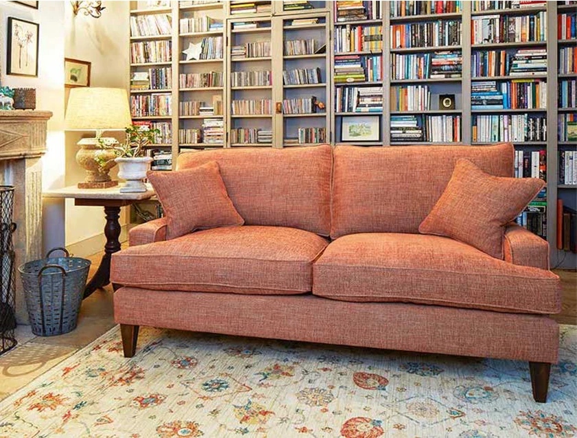 Ingleborough 25 Seater Sofa in Warwick Edinburgh Henna Rugs supplied by Rugs of Petworth