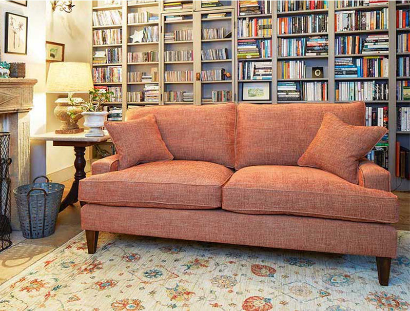 Ingleborough 3 Seater Sofa in Warwick Edinburgh Henna Rugs supplied by Rugs of Petworth