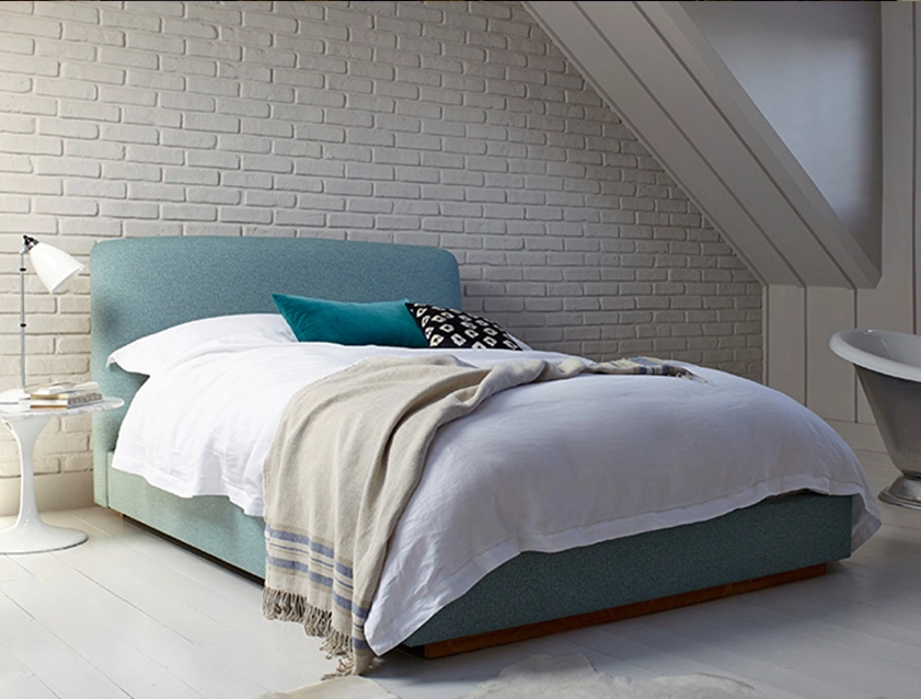 Islington King Bed in Linwood Omega Velvet Atol