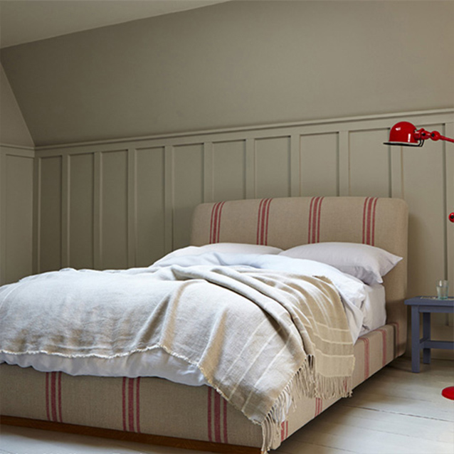 Islington King Bed in Walloon Stripe
