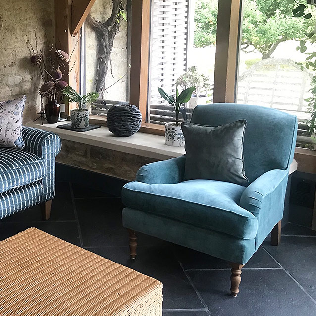 Lyndhurst Chair in J Brown Mythica Jade