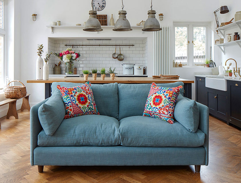 Madehurst 2.5 Seater Sofa in House Plain Sky. Loose cover option available