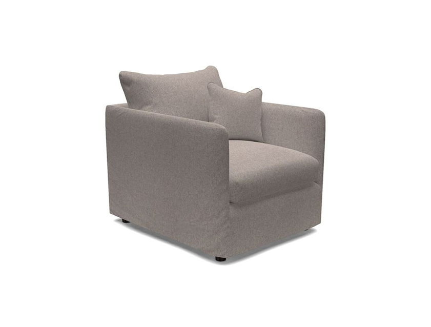 Madehurst Chair in Two Tone Plain Biscuit. Loose cover option available