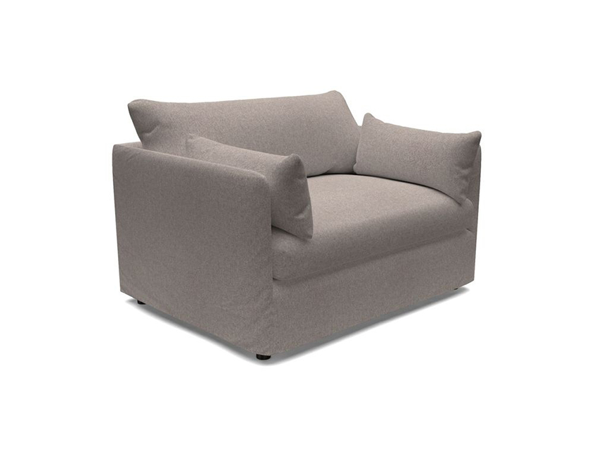 Madehurst Snuggler in Two Tone Plain Biscuit. Loose cover option available