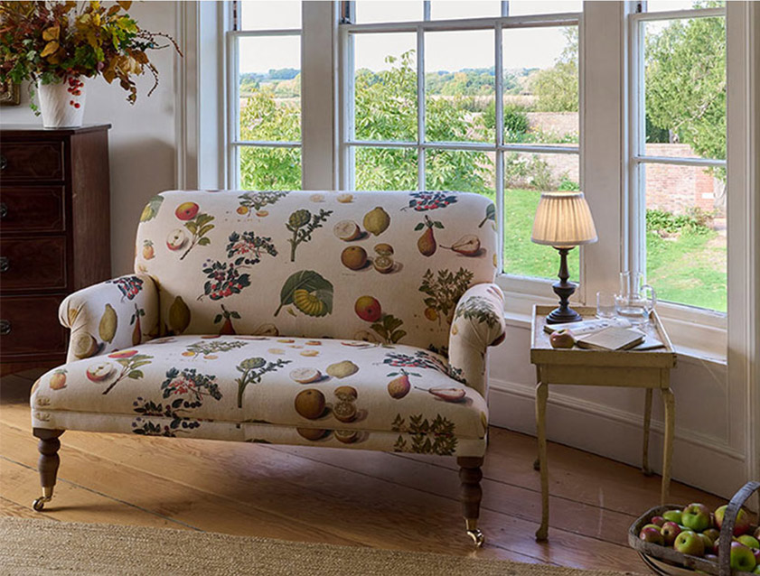 Midhurst 2 Seater Sofa in V&A Collection Botanical Collage All Over