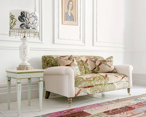 Petworth Sofa in Mulberry Flying Ducks & House Wool Wisp