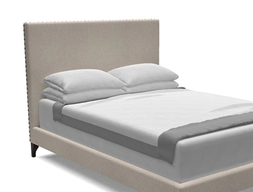 Portobello Double Bed in Two Tone Plain Biscuit