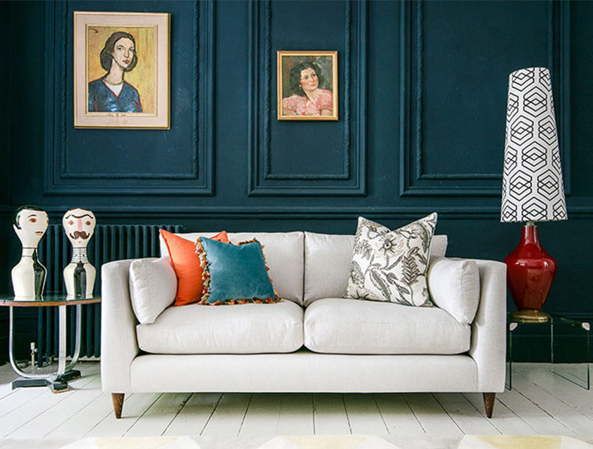 Saltdean 4 Seater Sofa in Covertex Lombardia Bianco