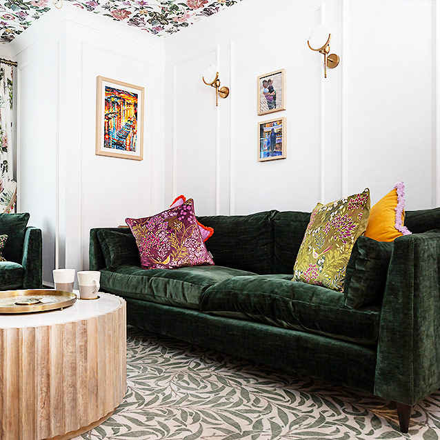 Saltdean 3 Seater Sofa in Antique Velvet Botte