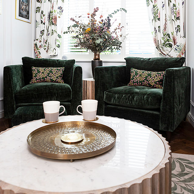 Saltdean Chairs in Antique Velvet Botte