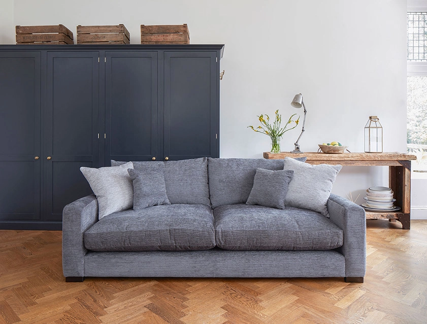 Stockbridge 4 Seater Sofa in Warwick Graf Slate