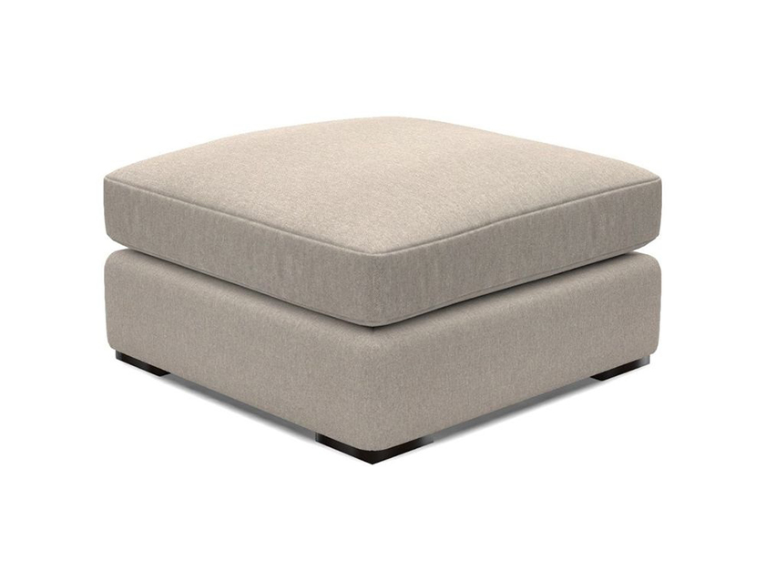 Stockbridge Footstool in Plain Linen Cotton Royal Blue Stockbridge Footstool in Plain Linen Cotton Royal Blue
