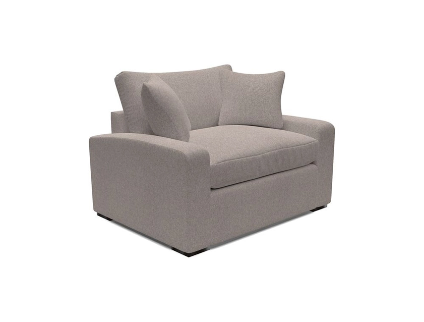 Stockbridge Snuggler Sofa Bed in Two Tone Plain Biscuit