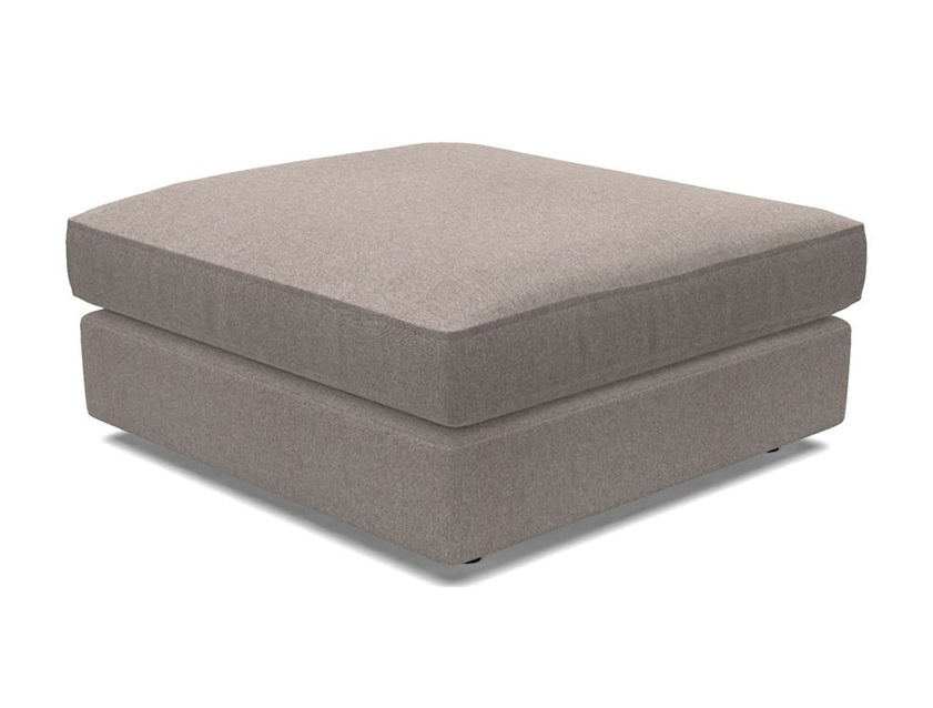 Slingsby fixed cover Footstool in Two Tone Plain Biscuit