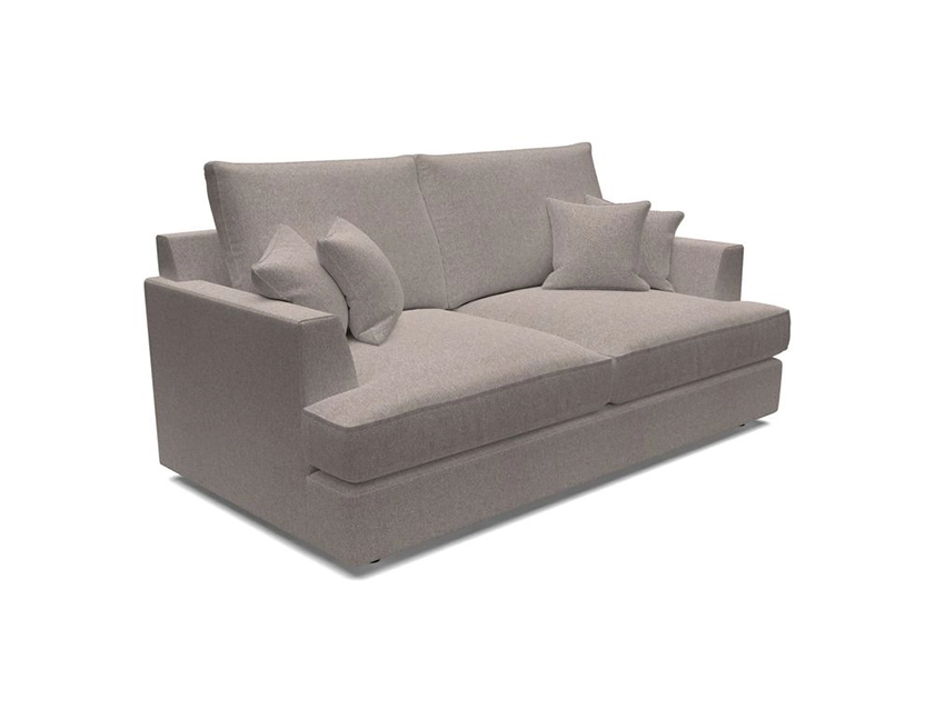 Slingsby 3 Seater Fitted Cover Sofa in Two Tone Plain Biscuit