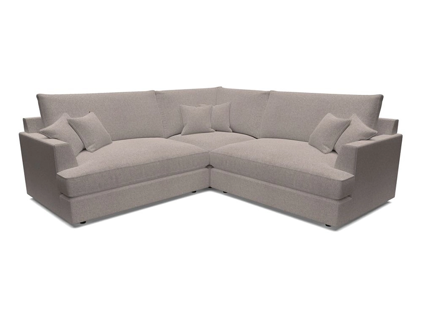 Slingsby Small Fitted Cover Corner Sofa LHF & RHF in Two Tone Plain Biscuit