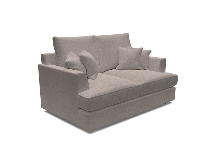 Slingsby 2 Seater Fitted Cover Sofa in Two Tone Plain Biscuit.  Loose cover version available