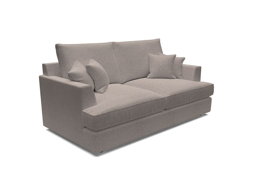 Slingsby 3 Seater Fitted Cover Sofa in Two Tone Plain Biscuit. Loose cover version available