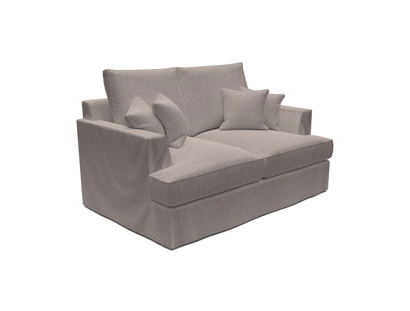 Slingsby 2 Seater Sofa Loose Cover in Two Tone Plain Biscuit